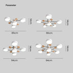 Nowoczesny żyrandol sufitowy LED – plafon typu flush mount