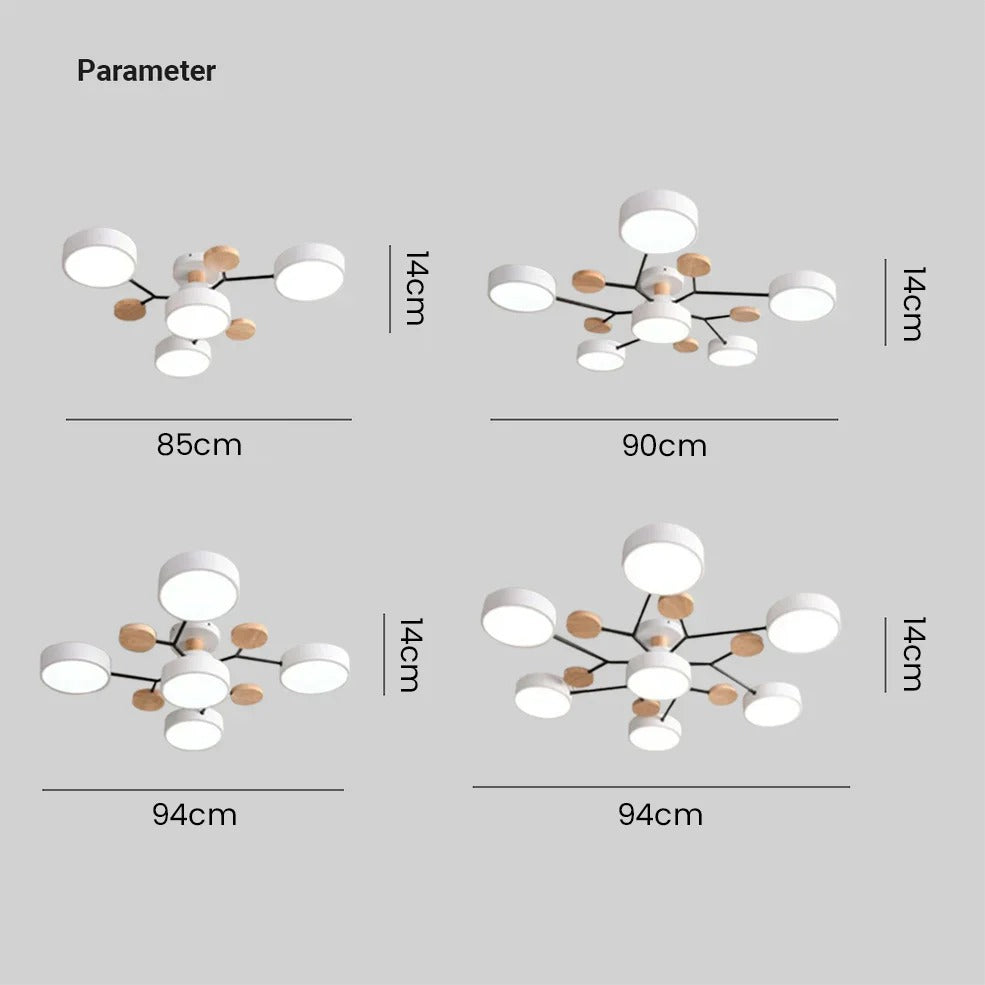 Nowoczesny żyrandol sufitowy LED – plafon typu flush mount