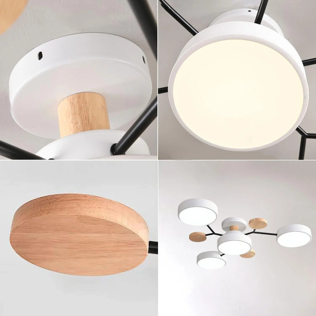 Nowoczesny żyrandol sufitowy LED – plafon typu flush mount
