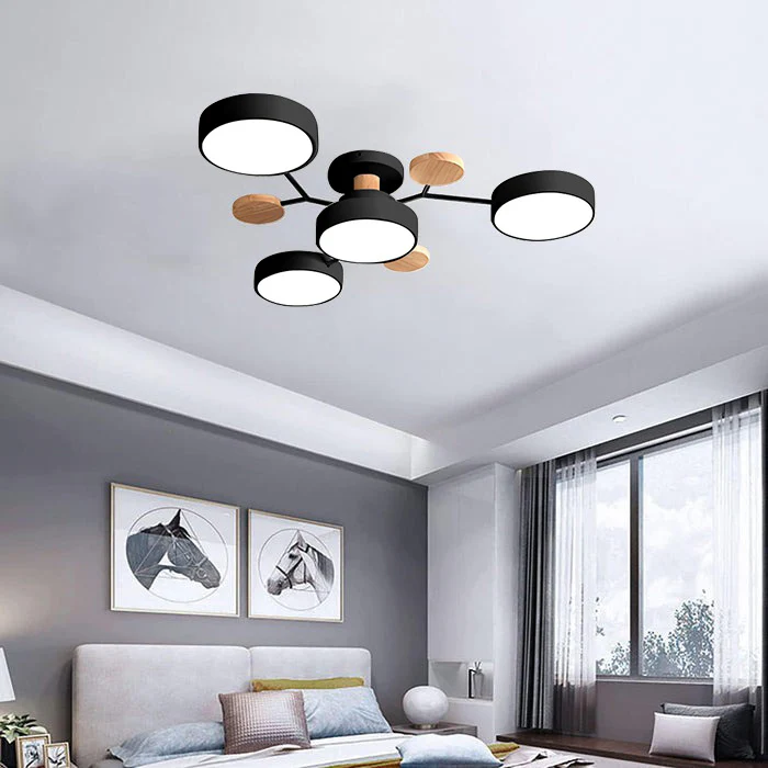 Nowoczesny żyrandol sufitowy LED – plafon typu flush mount