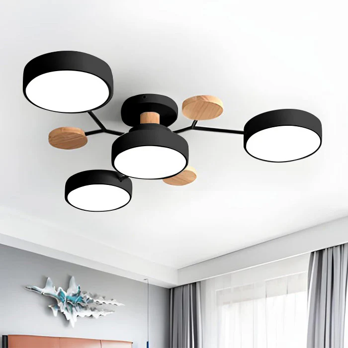 Nowoczesny żyrandol sufitowy LED – plafon typu flush mount