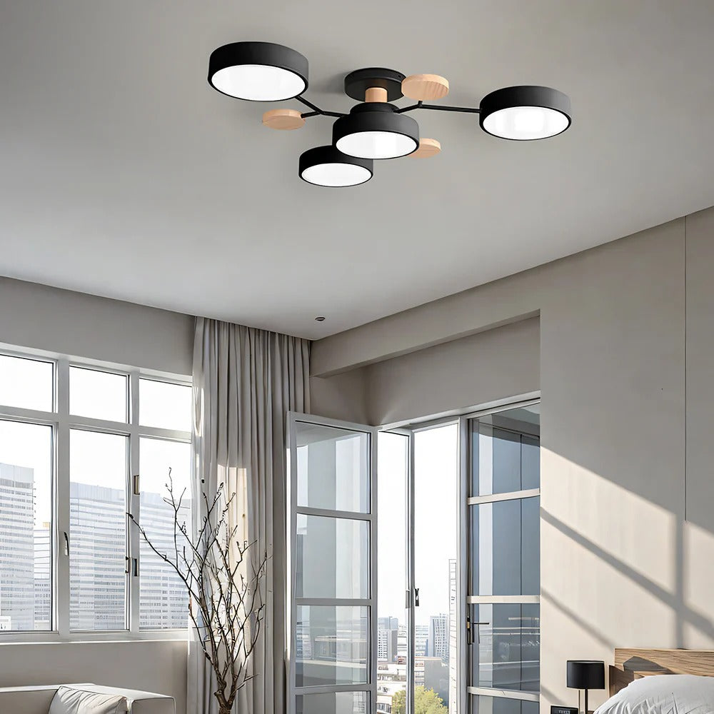 Nowoczesny żyrandol sufitowy LED – plafon typu flush mount