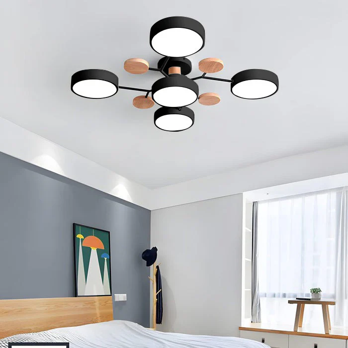 Nowoczesny żyrandol sufitowy LED – plafon typu flush mount