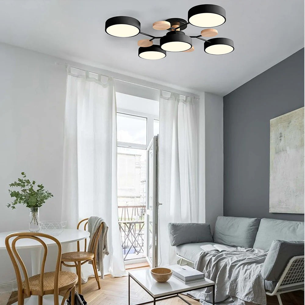 Nowoczesny żyrandol sufitowy LED – plafon typu flush mount