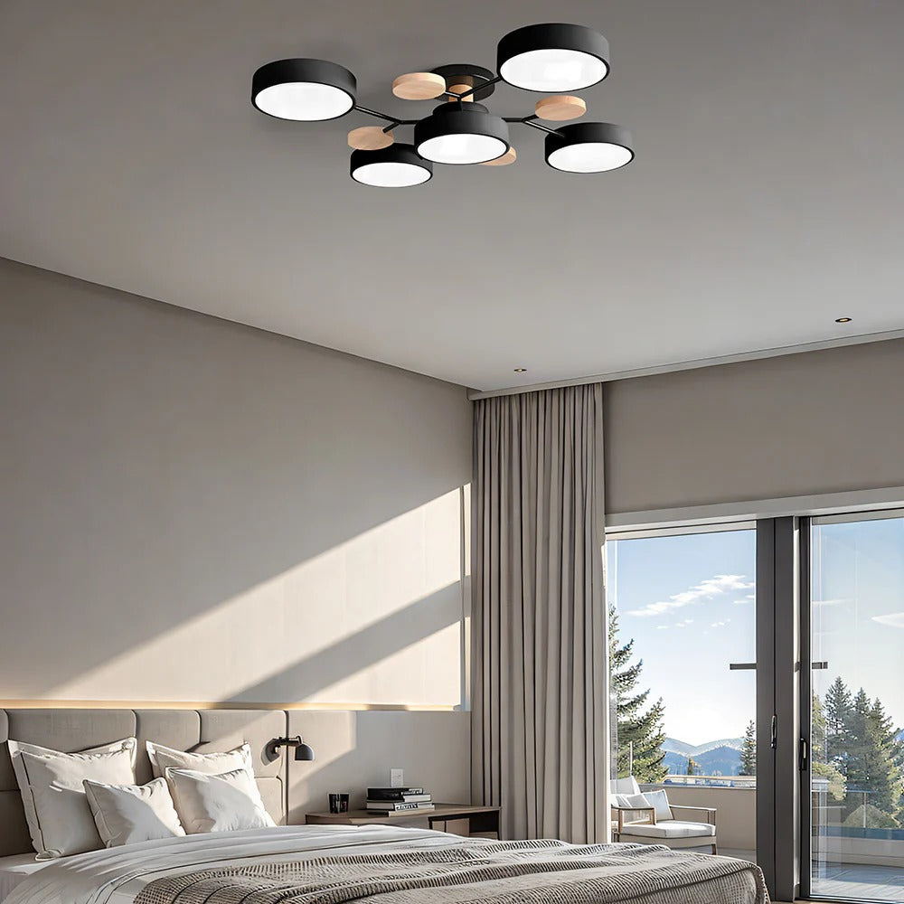 Nowoczesny żyrandol sufitowy LED – plafon typu flush mount