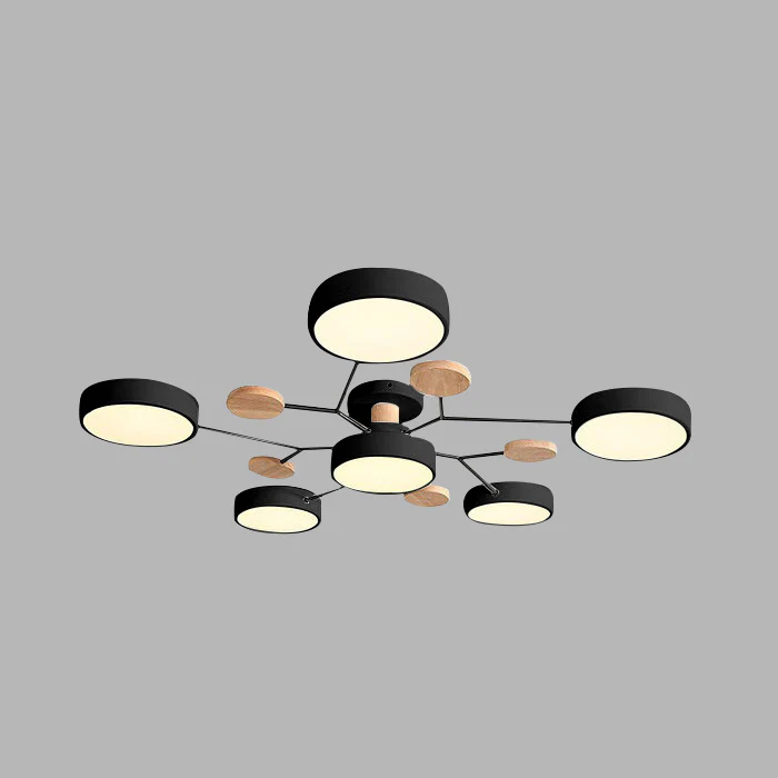 Nowoczesny żyrandol sufitowy LED – plafon typu flush mount