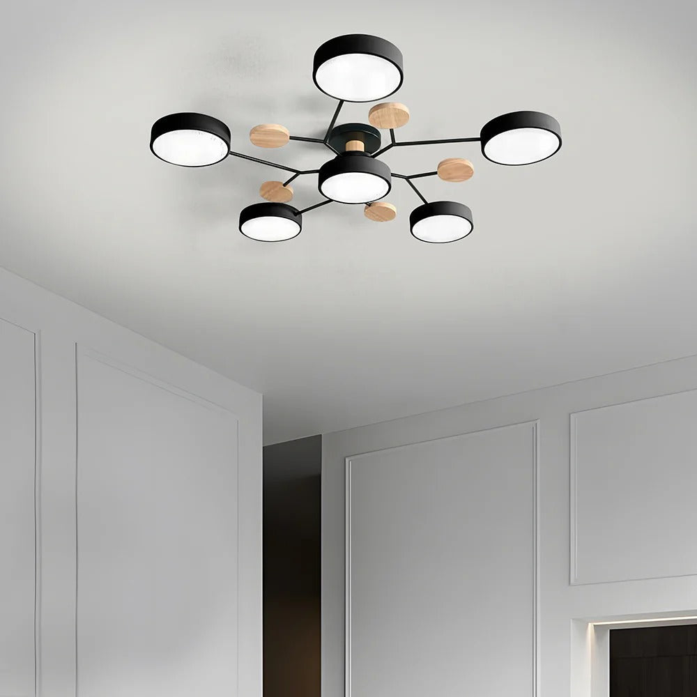 Nowoczesny żyrandol sufitowy LED – plafon typu flush mount