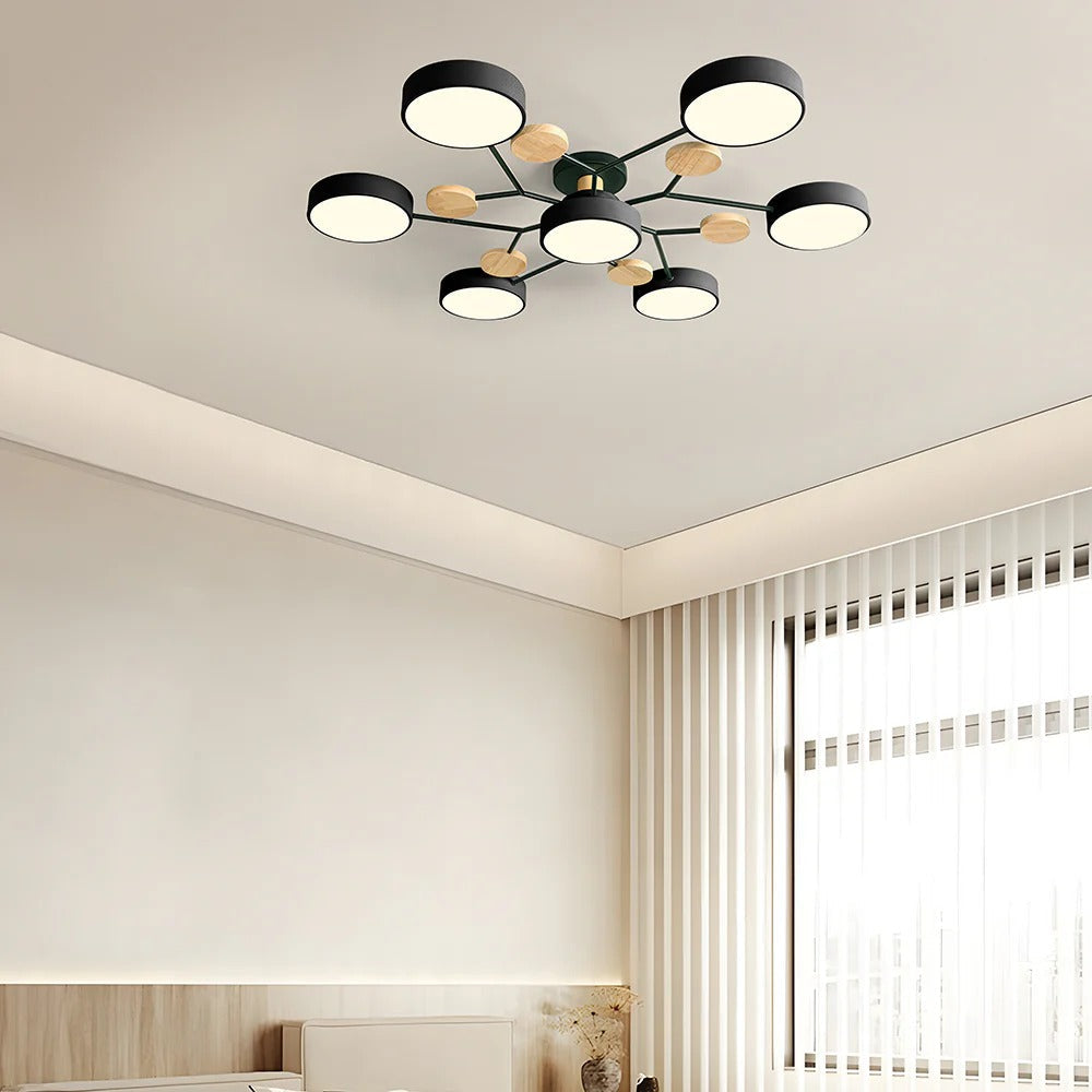 Nowoczesny żyrandol sufitowy LED – plafon typu flush mount
