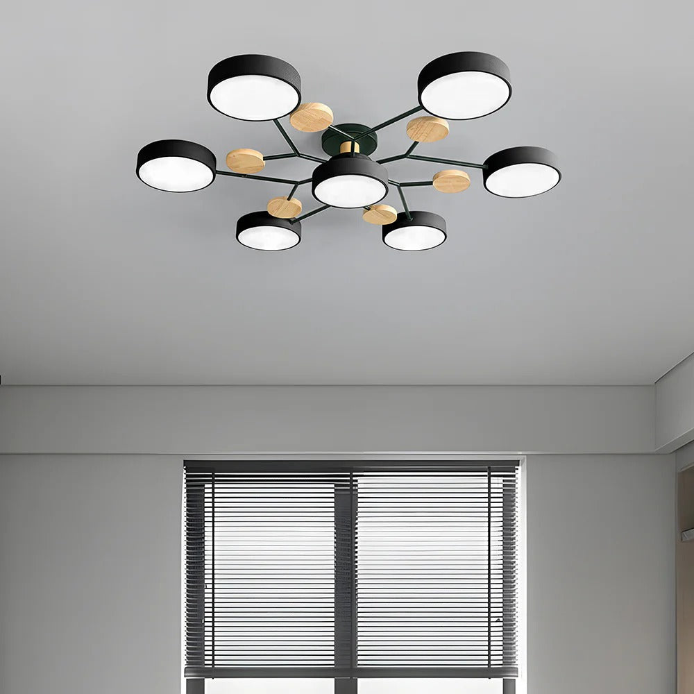 Nowoczesny żyrandol sufitowy LED – plafon typu flush mount