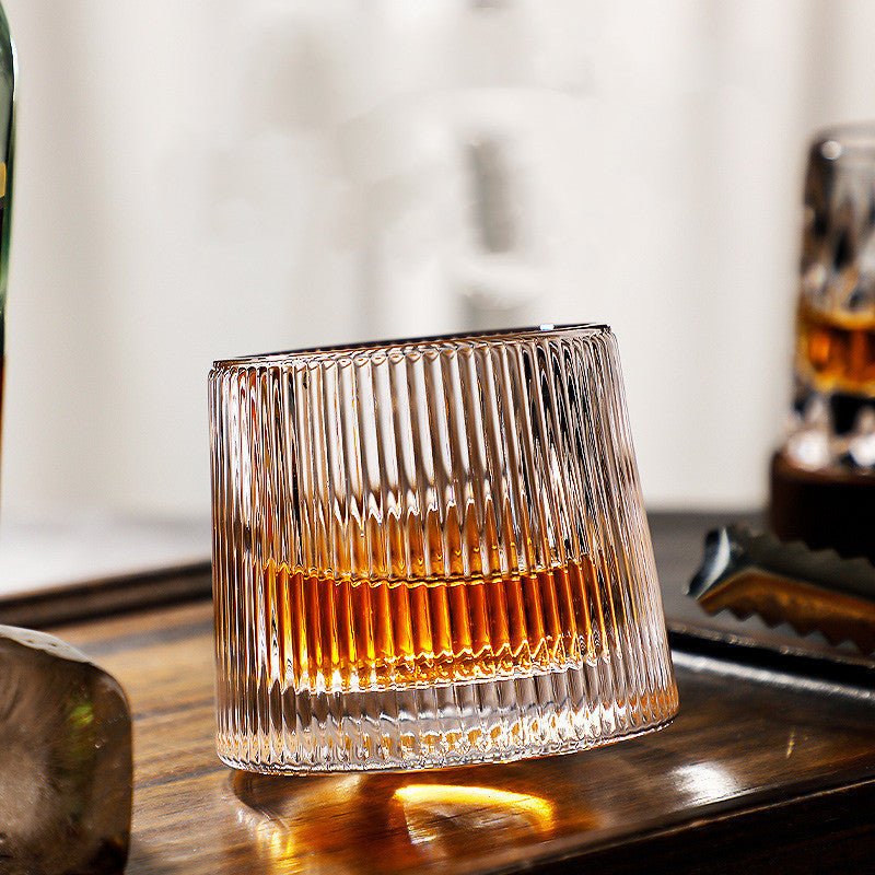Obrotowe szklanki kryształowe do whisky 160-200 ml - bez ołowiu, do zmywarki