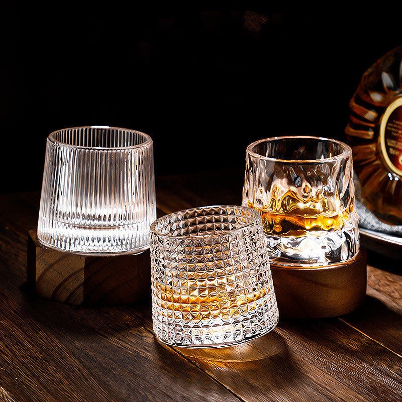 Obrotowe szklanki kryształowe do whisky 160-200 ml - bez ołowiu, do zmywarki