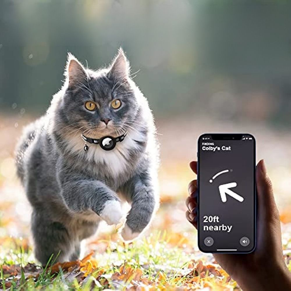 Obroża dla Kota z Lokalizatorem GPS, Odblaskowa, Bezpieczne Zapięcie