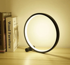 Okrągła elegancka lampa biurkowa LED z funkcją ściemniania i sterowaniem dotykowym