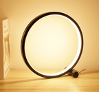 Okrągła elegancka lampa biurkowa LED z funkcją ściemniania i sterowaniem dotykowym