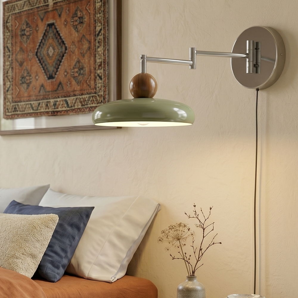 Okrągła lampa ścienna Lola ze zintegrowaną diodą LED do użytku wewnętrznego