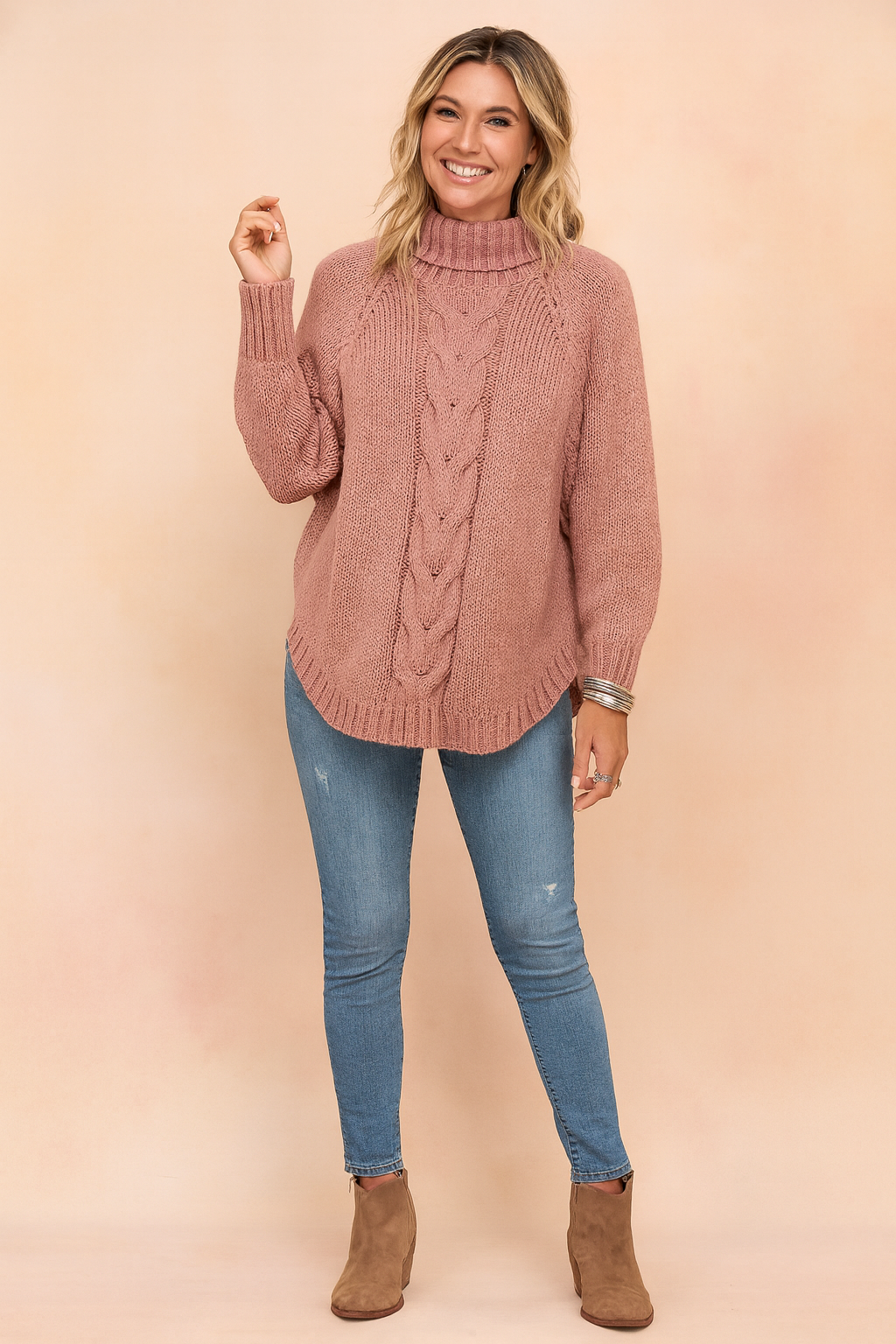 Oliwia | Sweter oversize z golfem