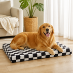 Ortopedyczne legowisko dla psa z pianki memory foam i antypoślizgowym spodem (zdejmowany pokrowiec)