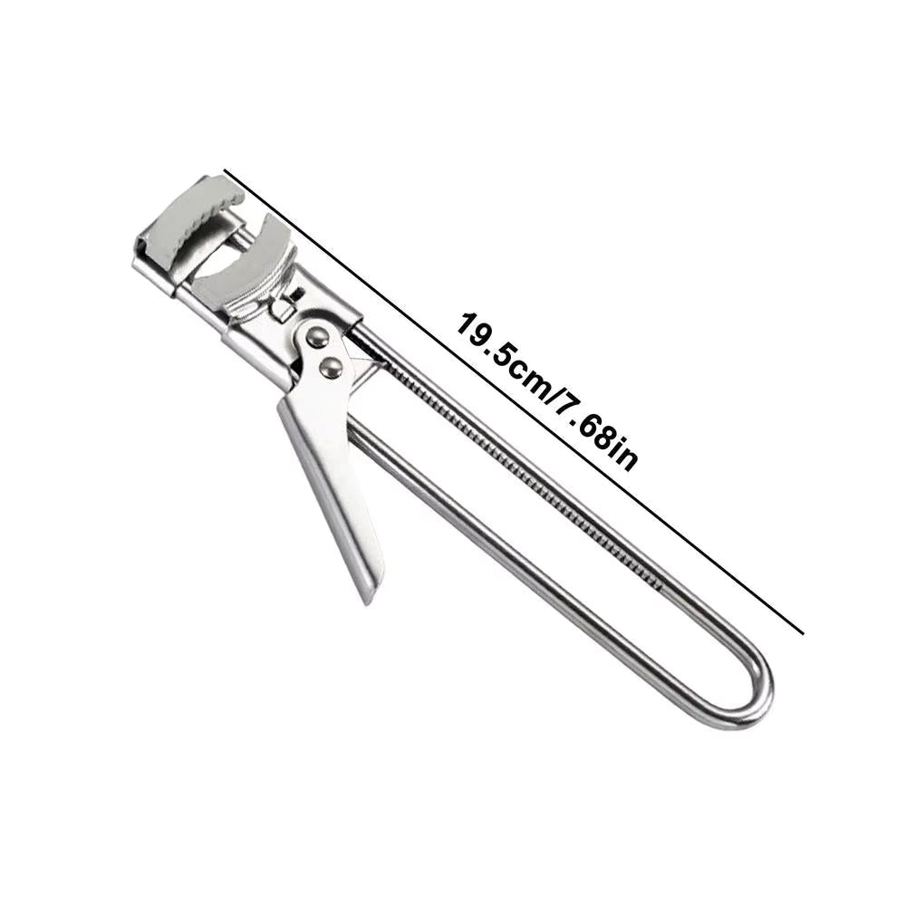 Otwieracz do słoików z regulowanym mechanizmem i stalowymi zębami, wieczka 2,5–10 cm