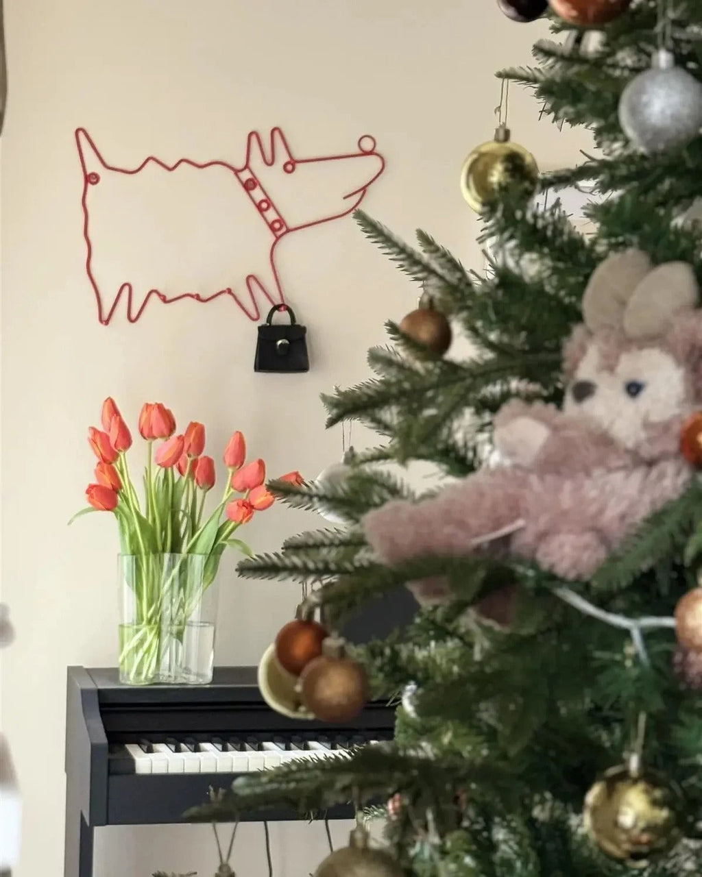 Ozdobny wytrzymały wieszak ścienny w stylu zwierzęcym