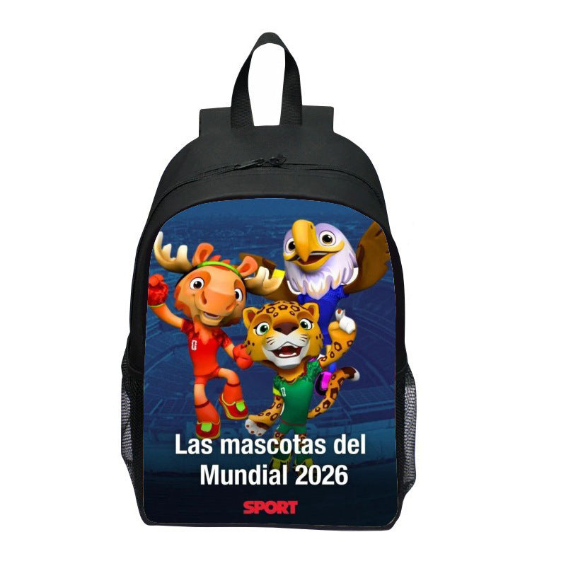 Plecak z wyrazistym motywem sportowym