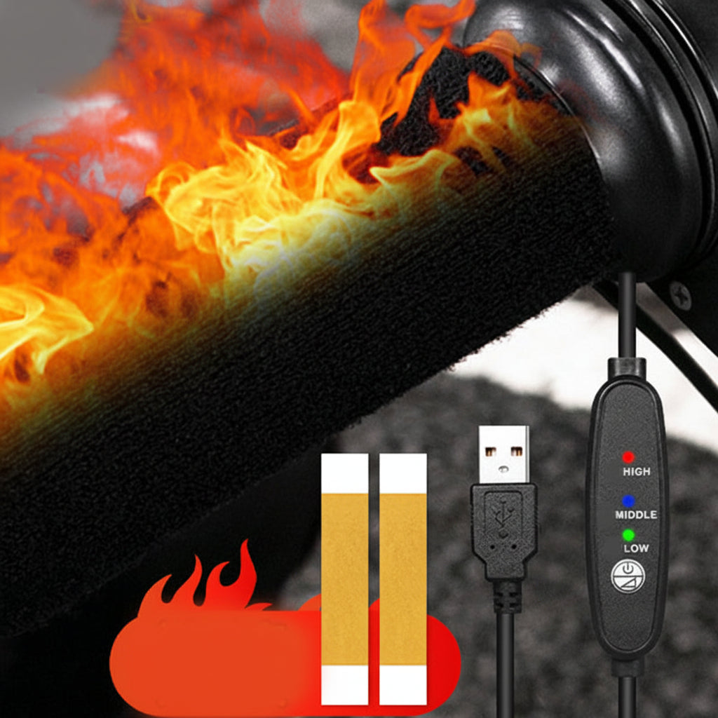 Podgrzewane chwyty kierownicy — zasilanie USB, regulacja temperatury
