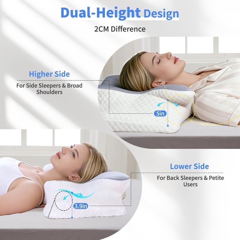Poduszka ortopedyczna z pianki memory foam na ból karku