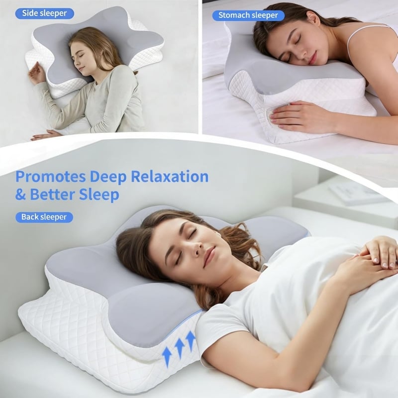 Poduszka ortopedyczna z pianki memory foam na ból karku