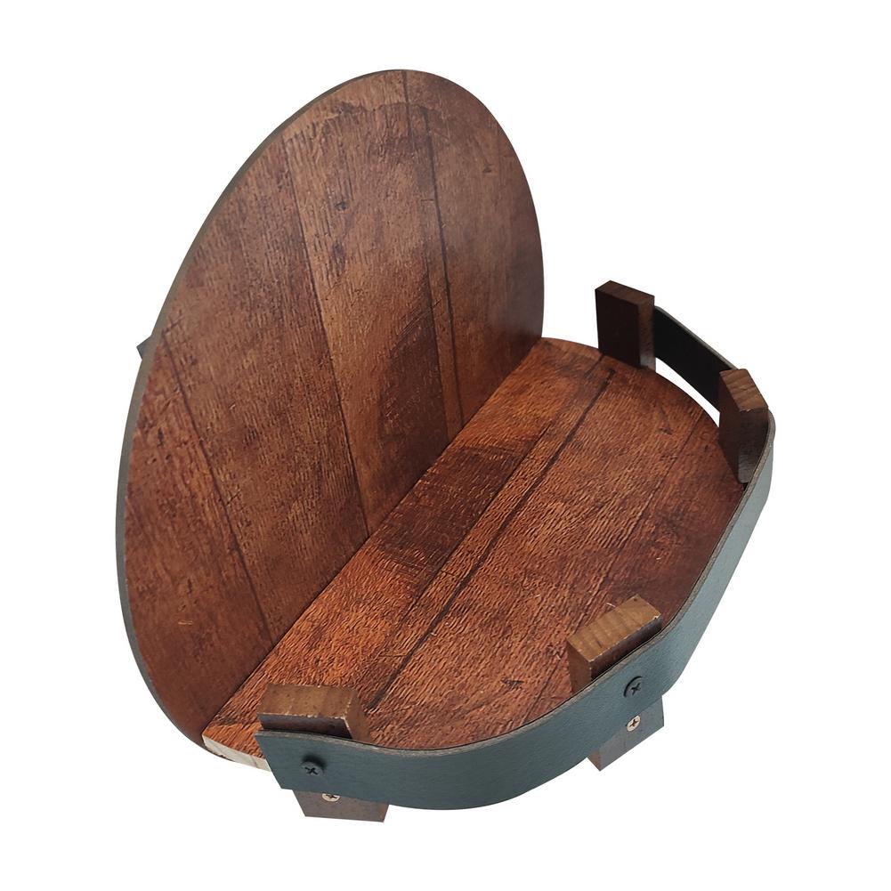 Półka ścienna Bourbon Barrel – Rustykalny akcent do domowego barku