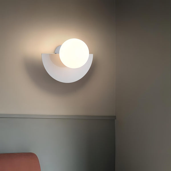 Półokrągła Lampa Ścienna Skandynawska - Ciepłe Światło