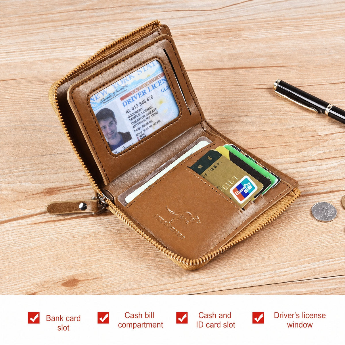 Portfel męski z ochroną RFID