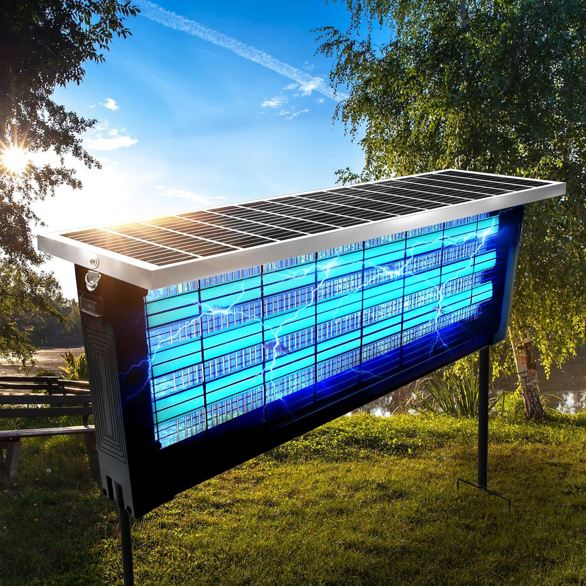 Potężna solarna lampa owadobójcza GLOBDREW do użytku zewnętrznego