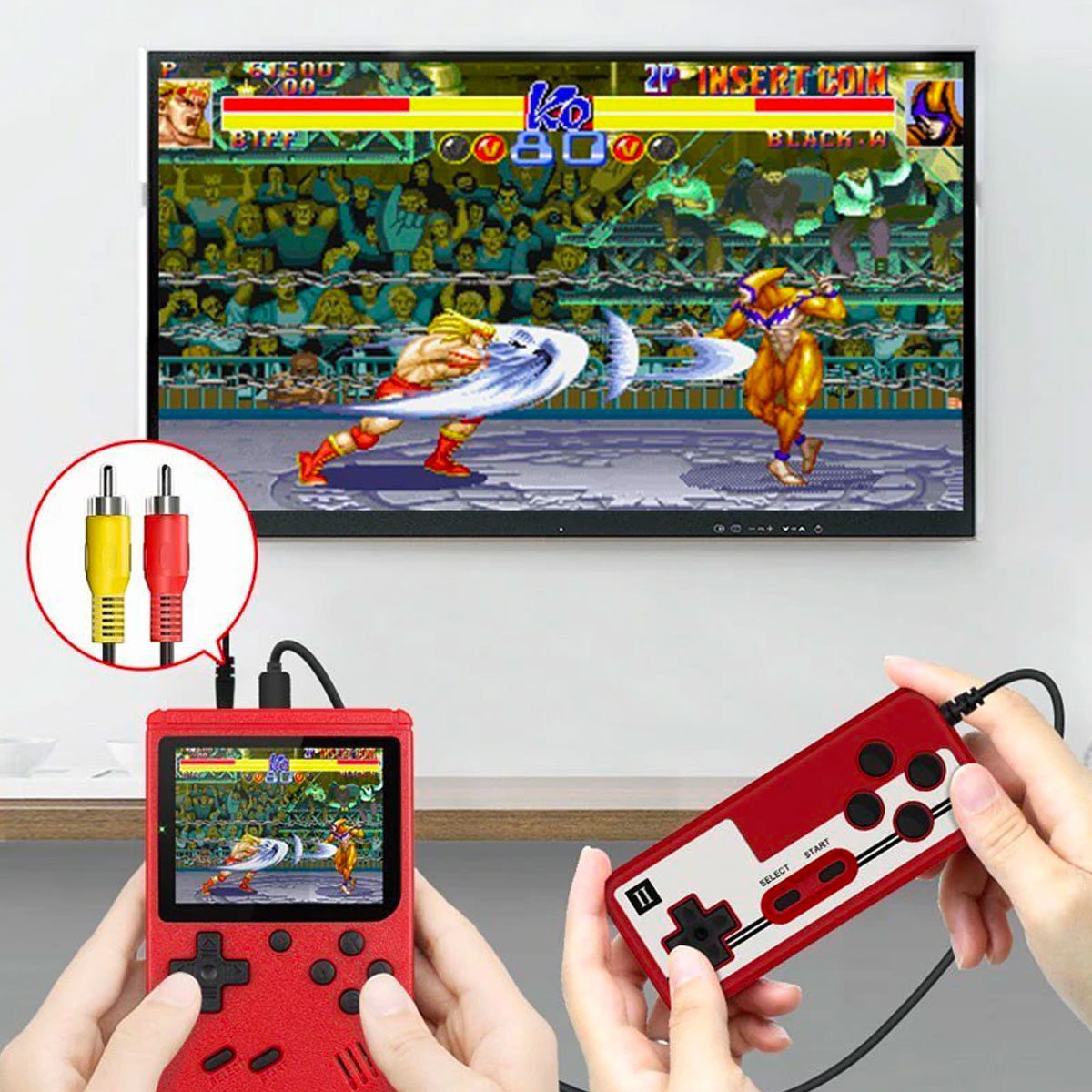 Przenośna konsola retro 400 w 1 – klasyczny handheld z wyjściem na telewizor