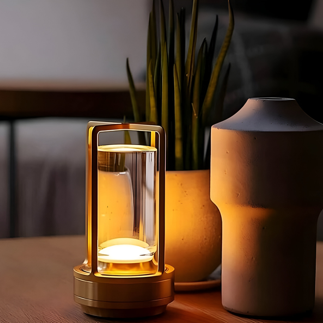 Przenośna ściemnialna lampa stołowa IP44 – Elegancka lampa do sypialni i biura
