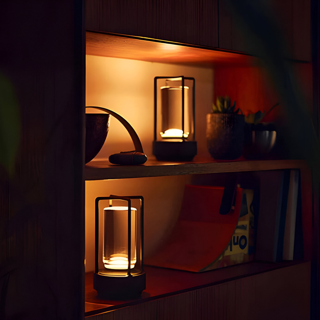 Przenośna ściemnialna lampa stołowa IP44 – Elegancka lampa do sypialni i biura