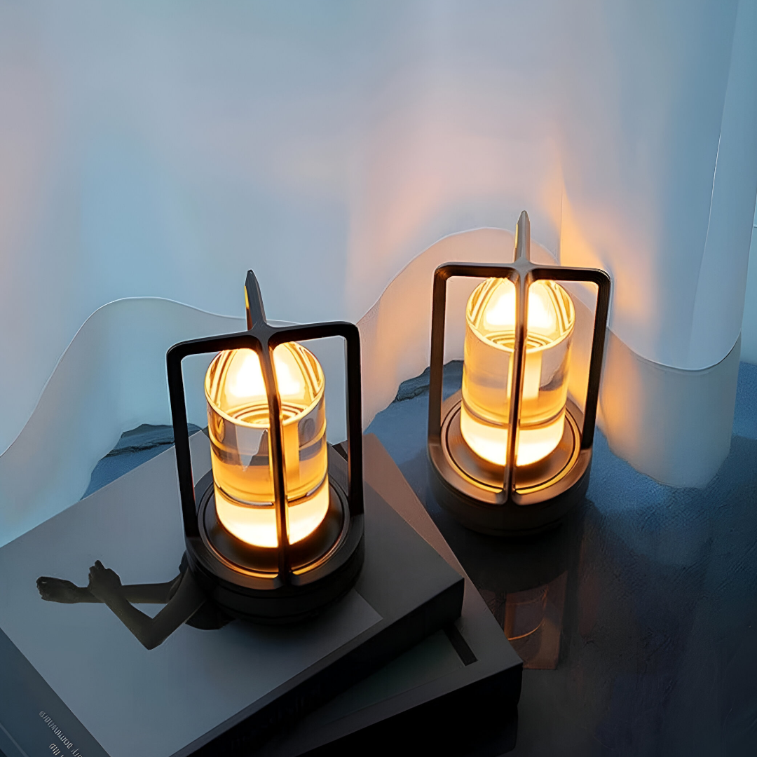 Przenośna ściemnialna lampa stołowa IP44 – Elegancka lampa do sypialni i biura