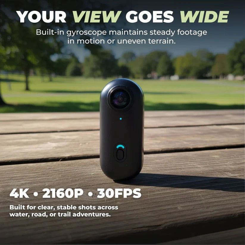 Przenośna wodoodporna kamera sportowa | 4K Ultra HD i karta 128 GB