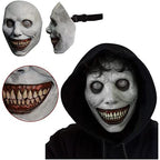 Przerażająca maska na Halloween, lateksowa maska uśmiechniętego demona dla dorosłych, upiorny akcent na imprezy i cospla
