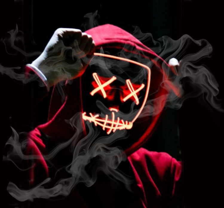 Przerażająca maska na Halloween, lateksowa maska uśmiechniętego demona dla dorosłych, upiorny akcent na imprezy i cospla