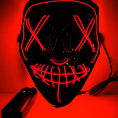 Przerażająca maska na Halloween, lateksowa maska uśmiechniętego demona dla dorosłych, upiorny akcent na imprezy i cospla