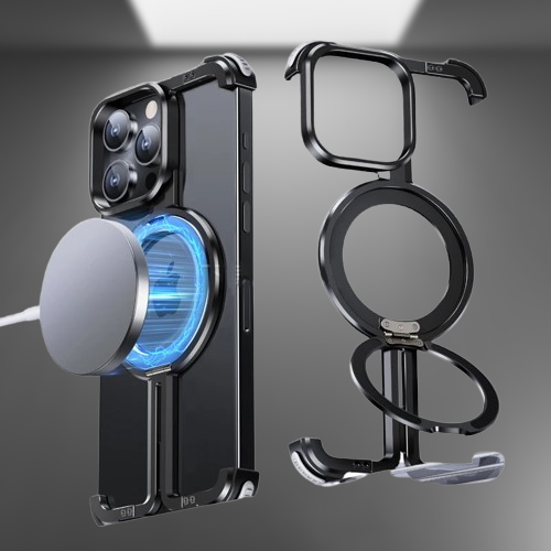 Quellio EvoBorder – etui bezramkowe MagSafe ze stopu aluminium do iPhone'a 13–16