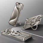 Quellio EvoBorder – etui bezramkowe MagSafe ze stopu aluminium do iPhone'a 13–16