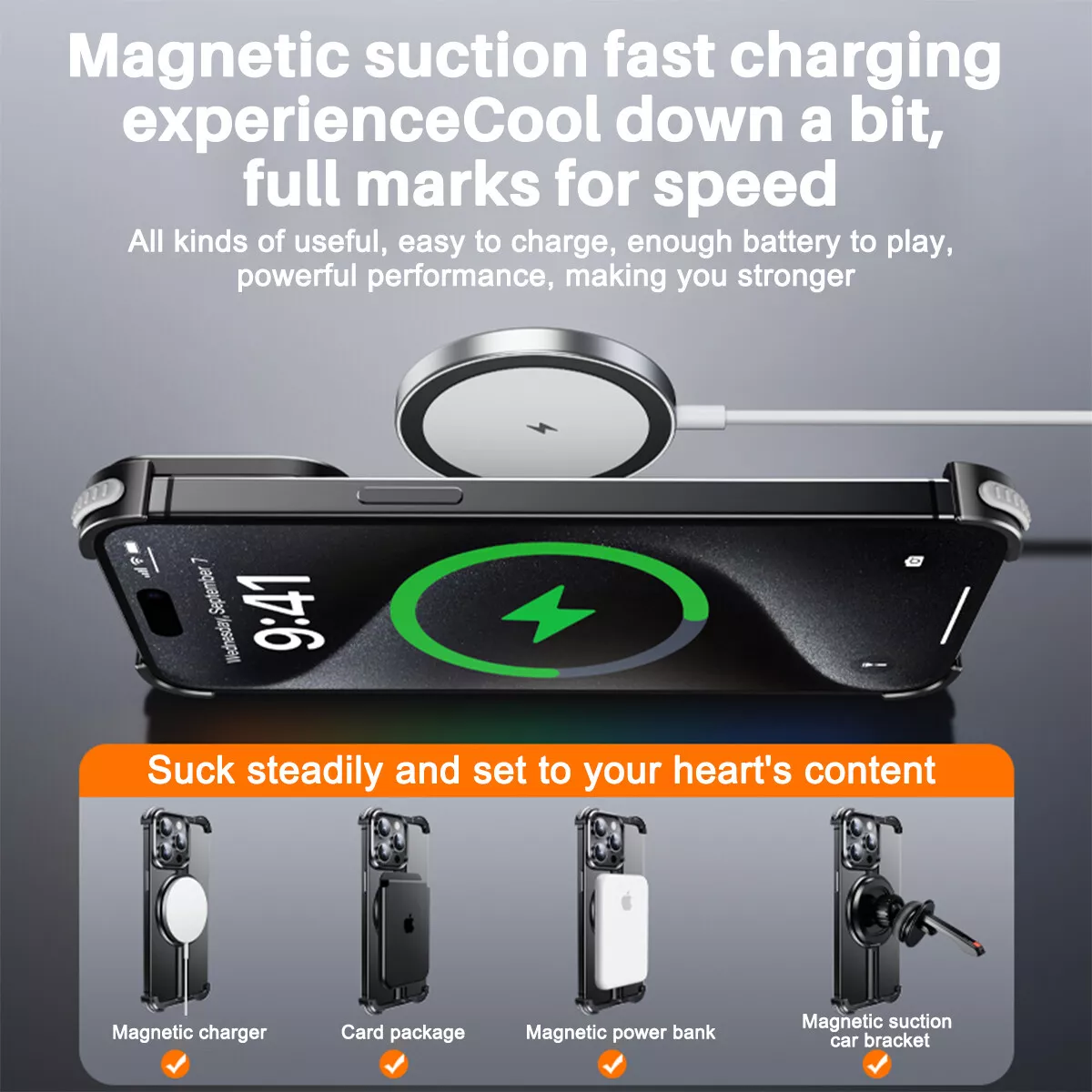 Quellio EvoBorder – etui bezramkowe MagSafe ze stopu aluminium do iPhone'a 13–16