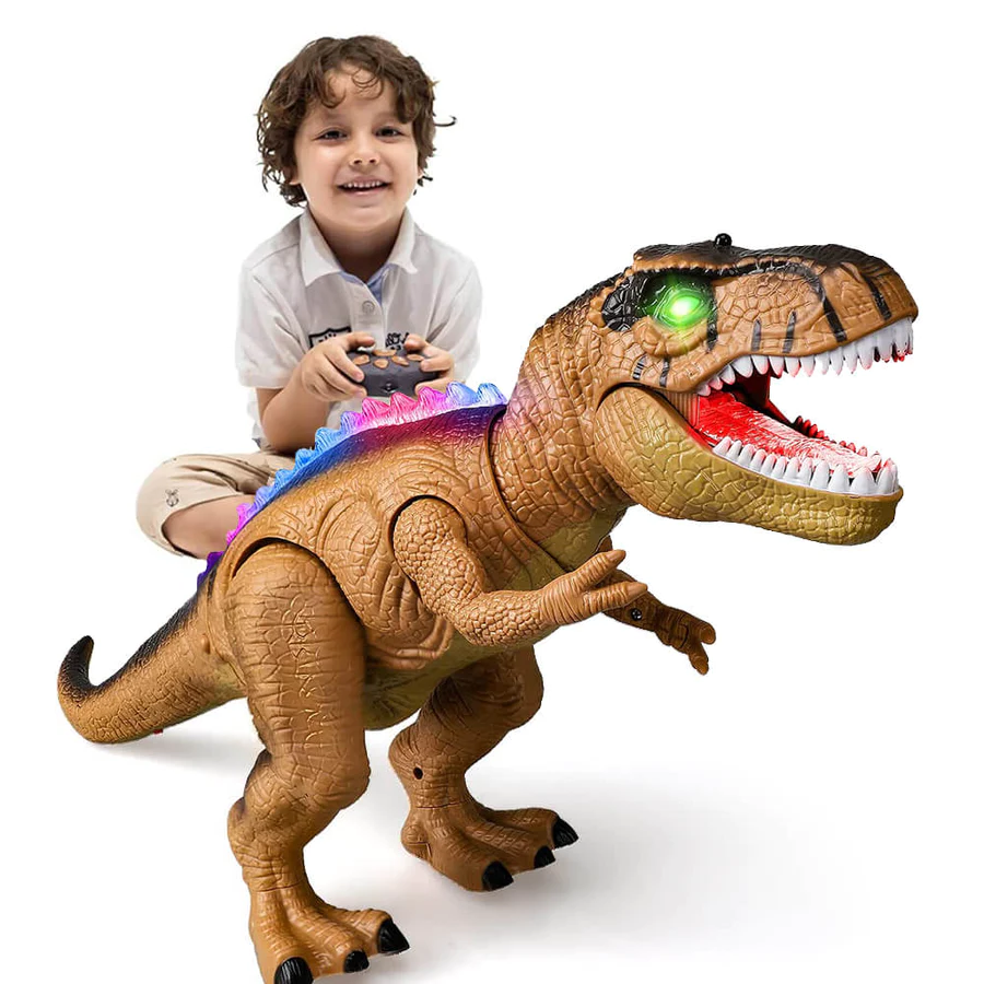 Realistyczny Dinozaur z Rykami i LED-Światłem