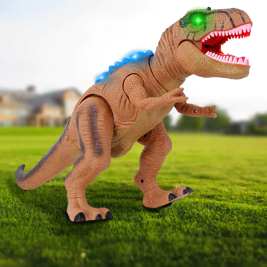 Realistyczny Dinozaur z Rykami i LED-Światłem