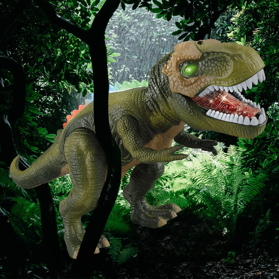 Realistyczny Dinozaur z Rykami i LED-Światłem