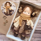 Ręcznie robiona lalka waldorfska z naturalnych materiałów – 30 cm
