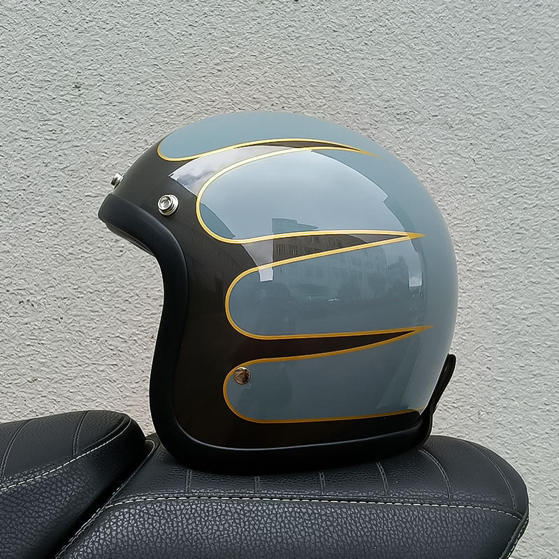 Retro chopper kask otwarty, certyfikat DOT i ECE, VesperRyder