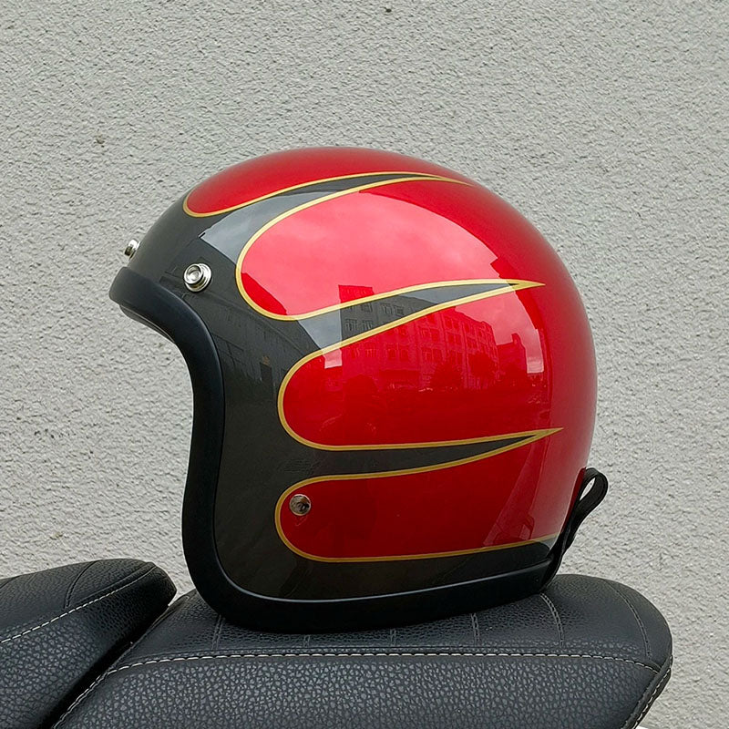 Retro chopper kask otwarty, certyfikat DOT i ECE, VesperRyder