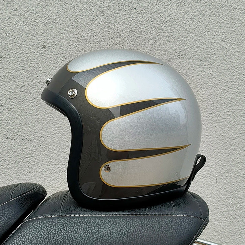 Retro chopper kask otwarty, certyfikat DOT i ECE, VesperRyder