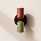Retro industrialna lampa ścienna z 2 obrotowymi głowicami do salonu, sypialni lub przedpokoju